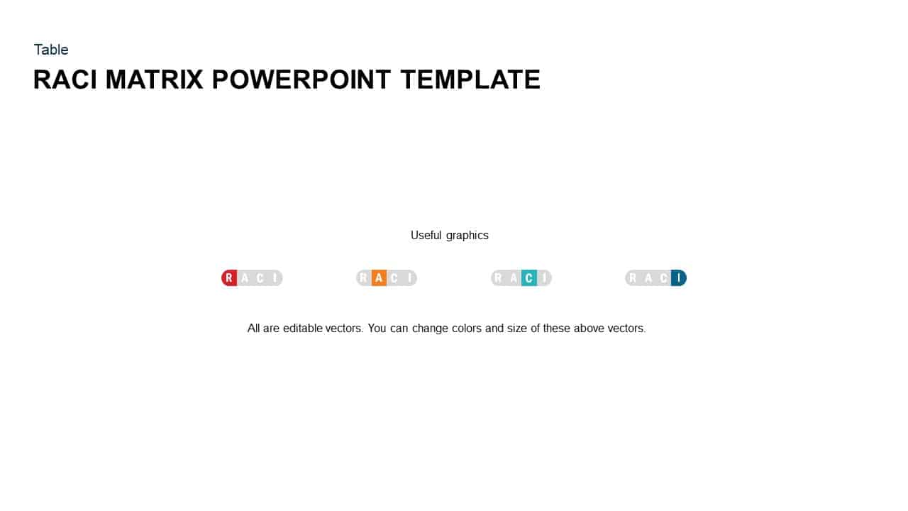 RACI matrix template for PowerPoint and Keynote