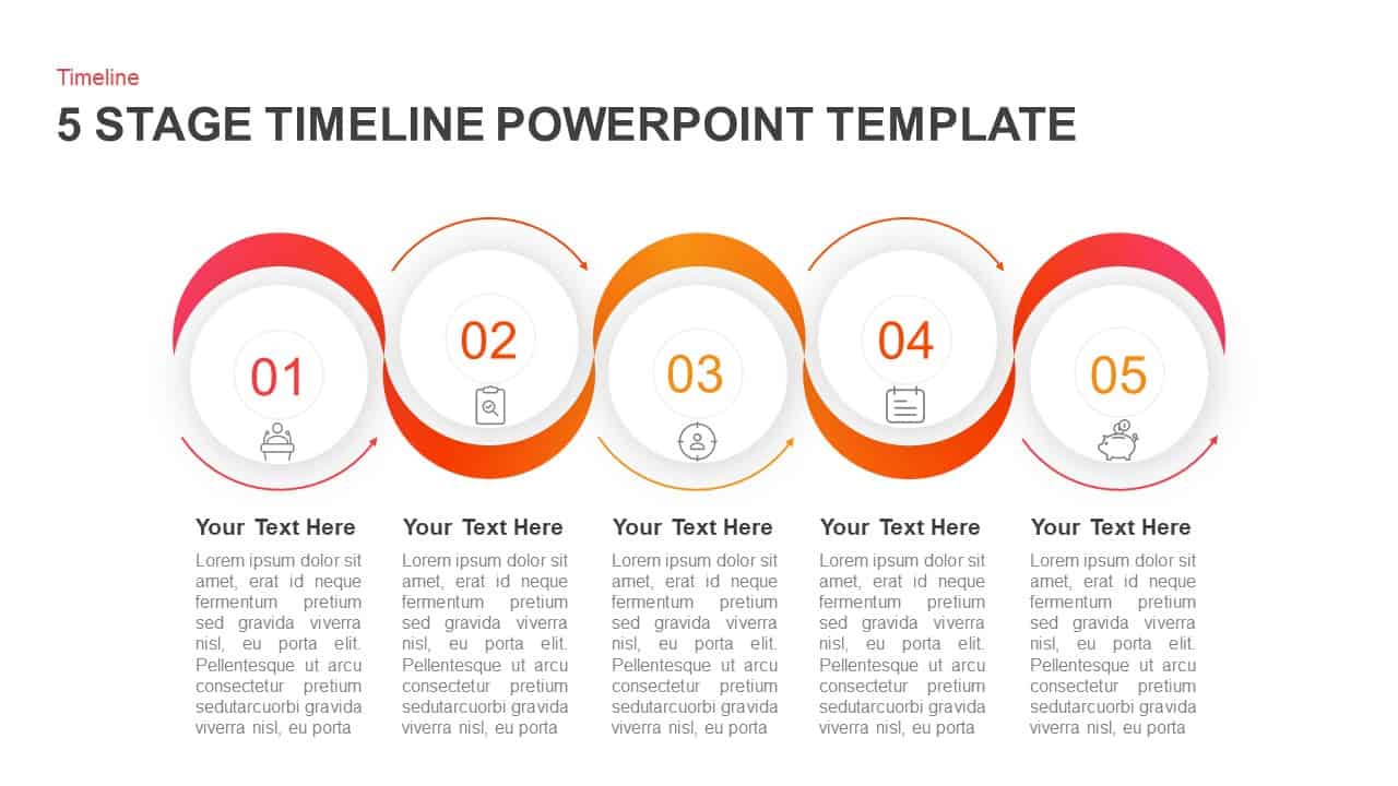 5 Stages Timeline PowerPoint Template