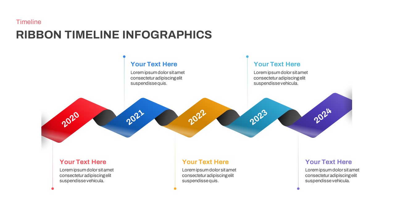 Timeline Infographics Ribbon PowerPoint Template featured image