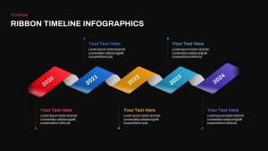 Timeline Infographics Ribbon PowerPoint Templates