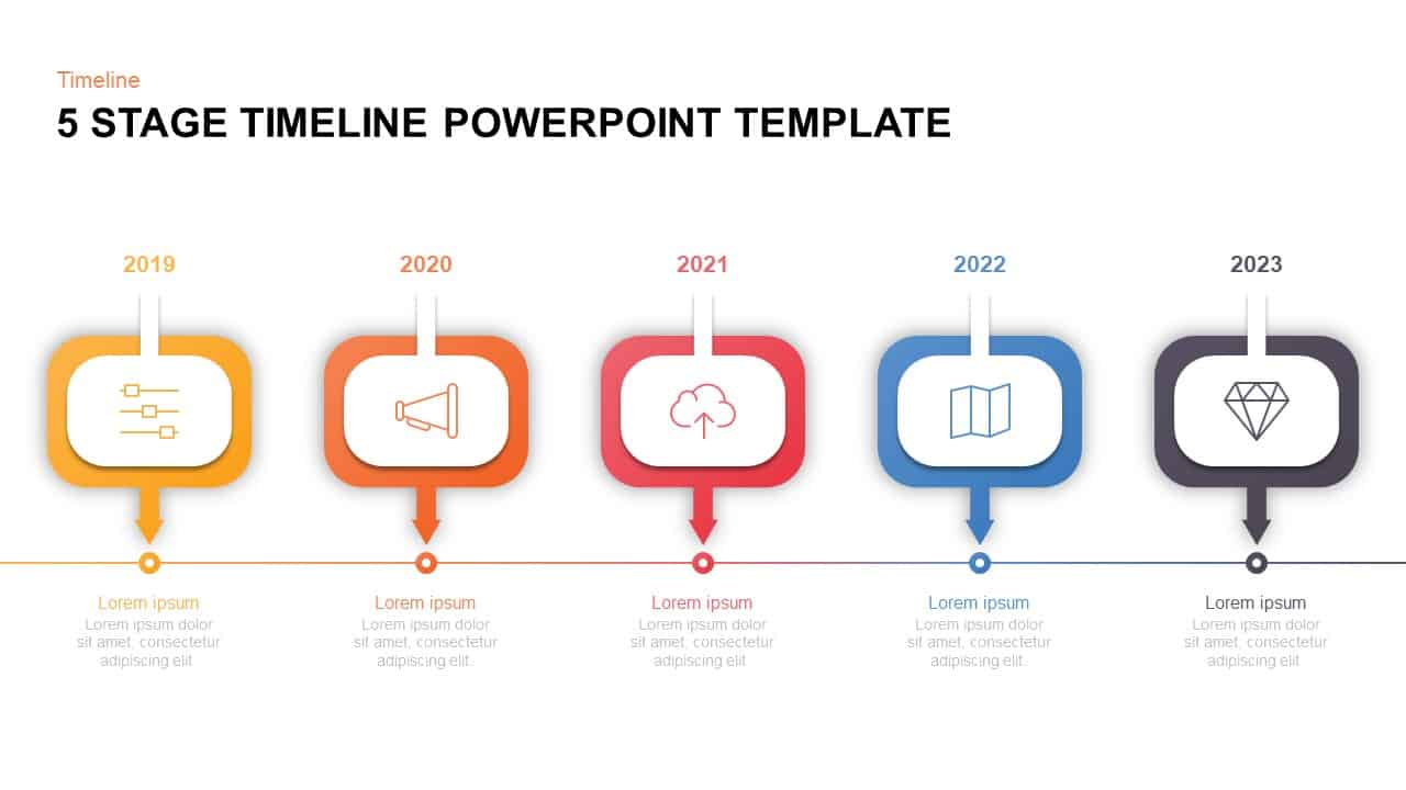 5 Level Timeline Template for PowerPoint