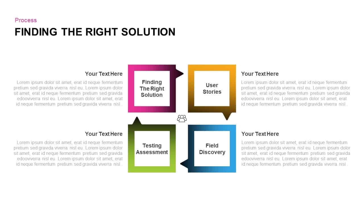 Finding the Right Solution PowerPoint Diagram