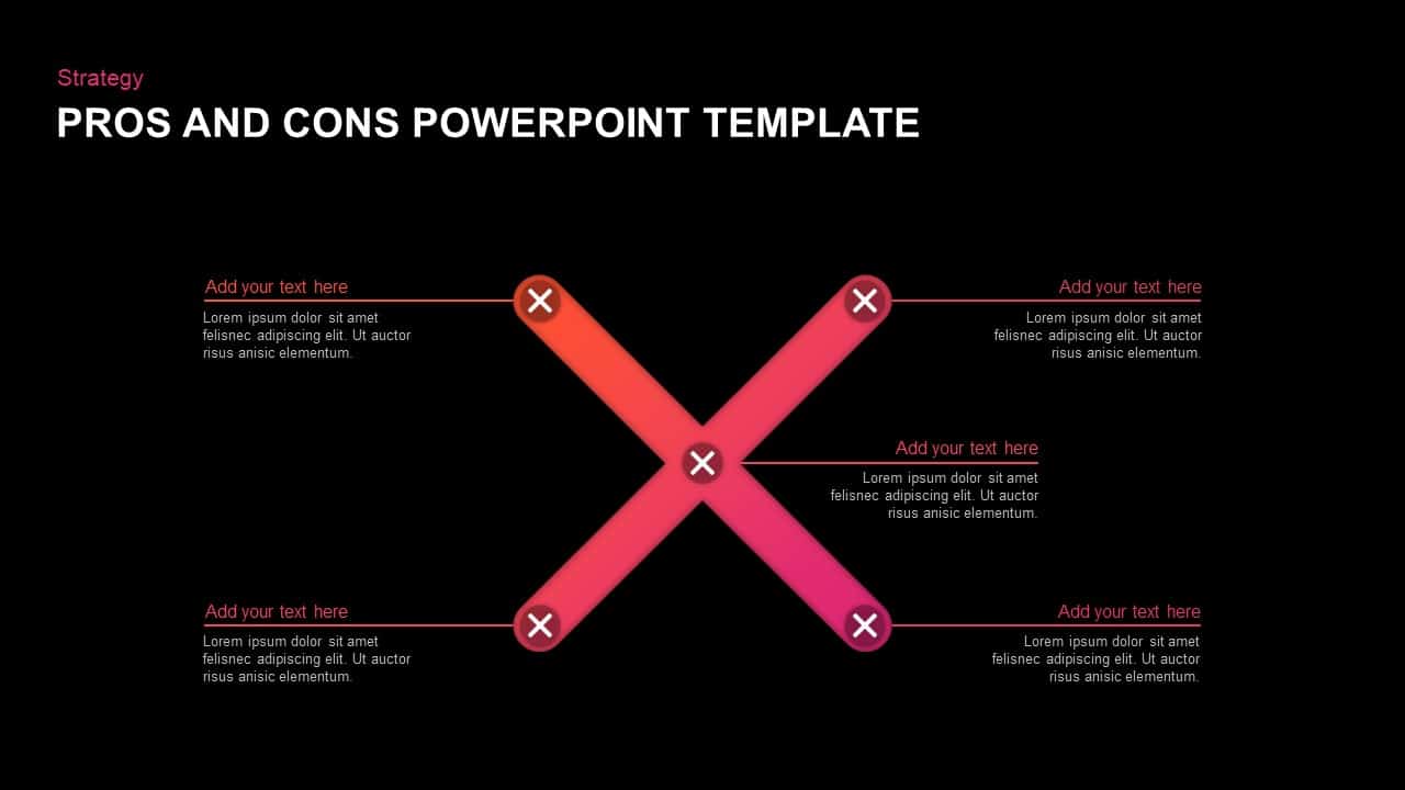 Pros and Cons Diagram for PowerPoint