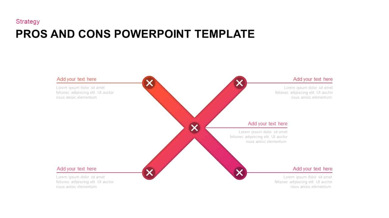 Pros and Cons PowerPoint Diagram