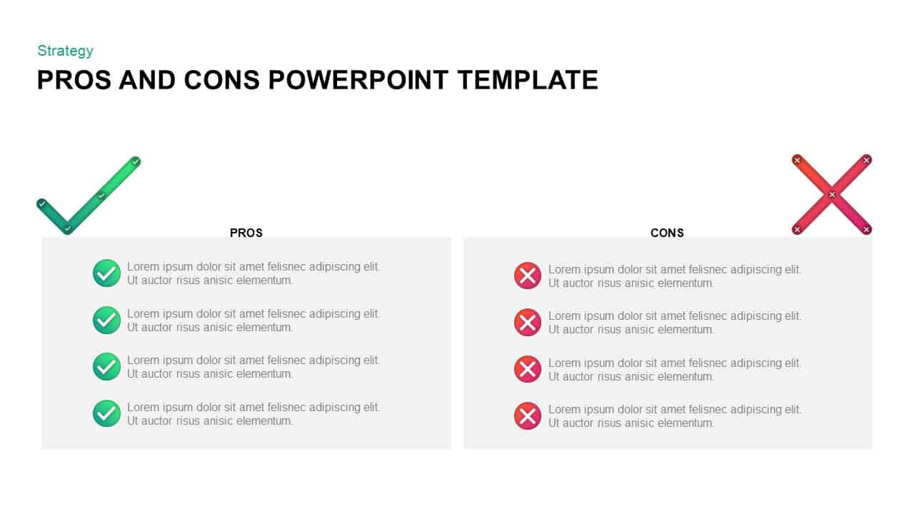 Pros and Cons PowerPoint Slide