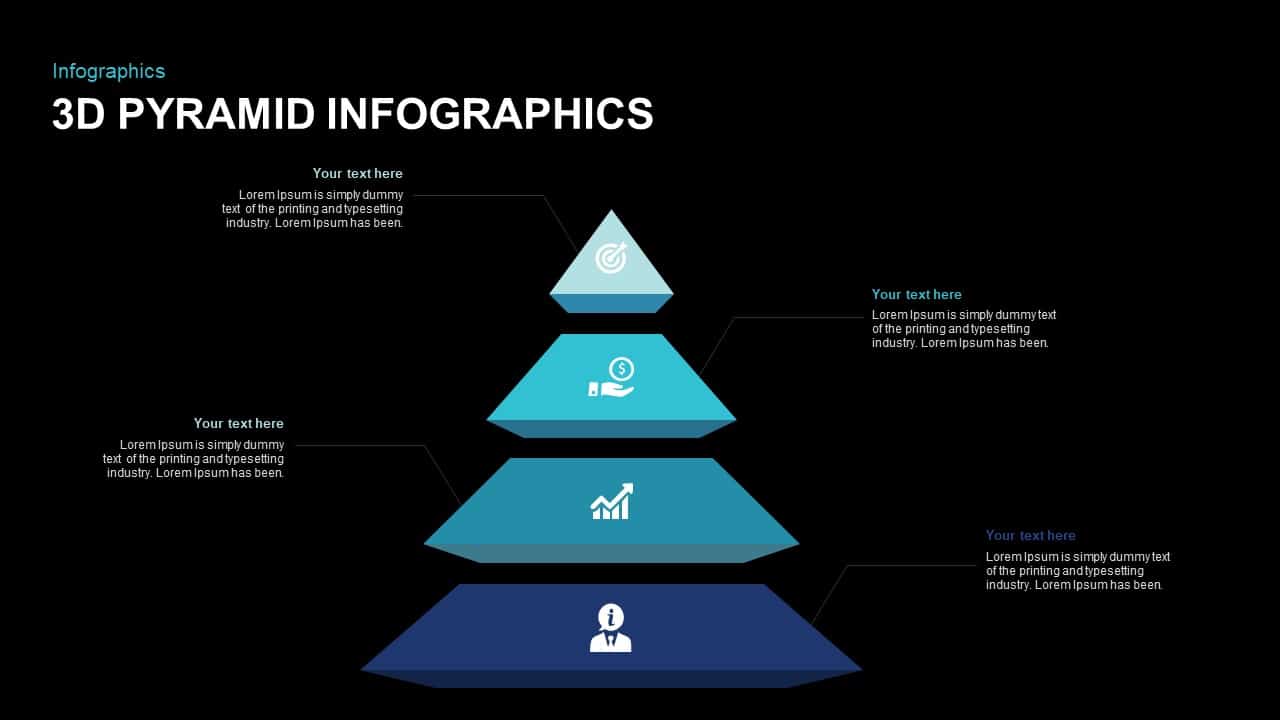 3D Pyramid Infographic PowerPoint Template