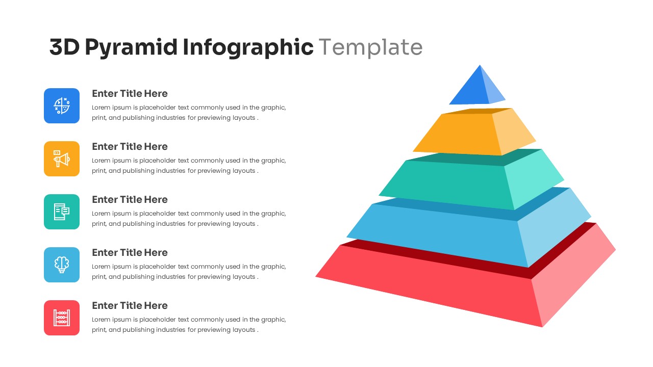 3D Pyramid Template for PowerPoint