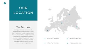 Simple Business Deck PPT Template Location Slide For Presentations
