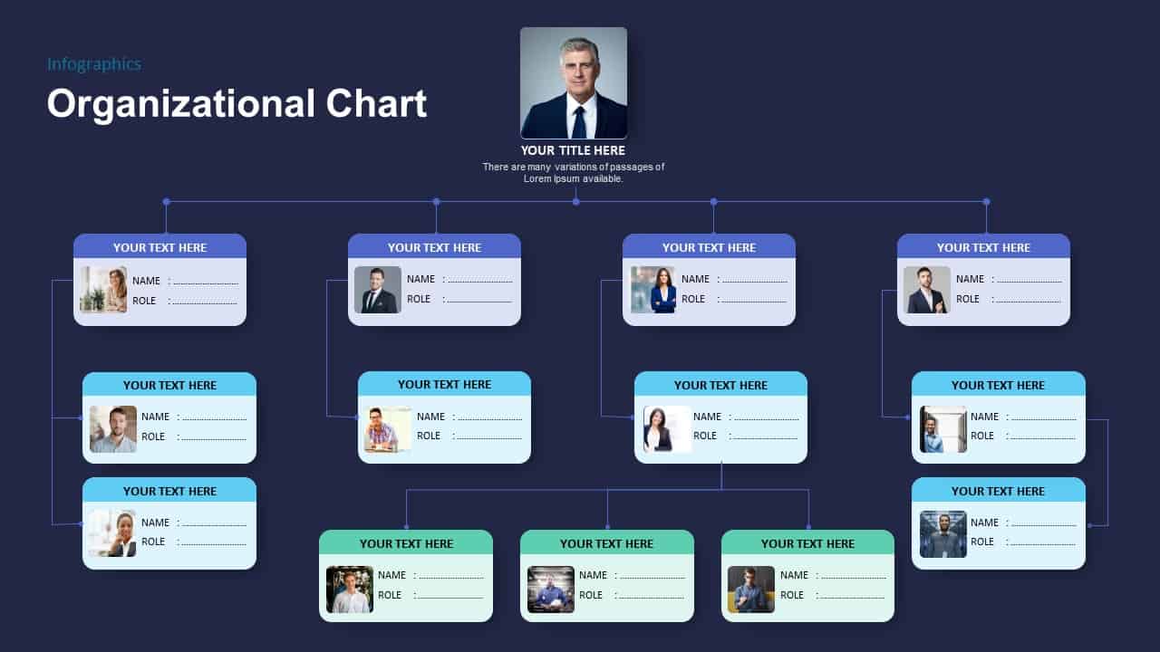 Simple Organizational Chart PowerPoint Template