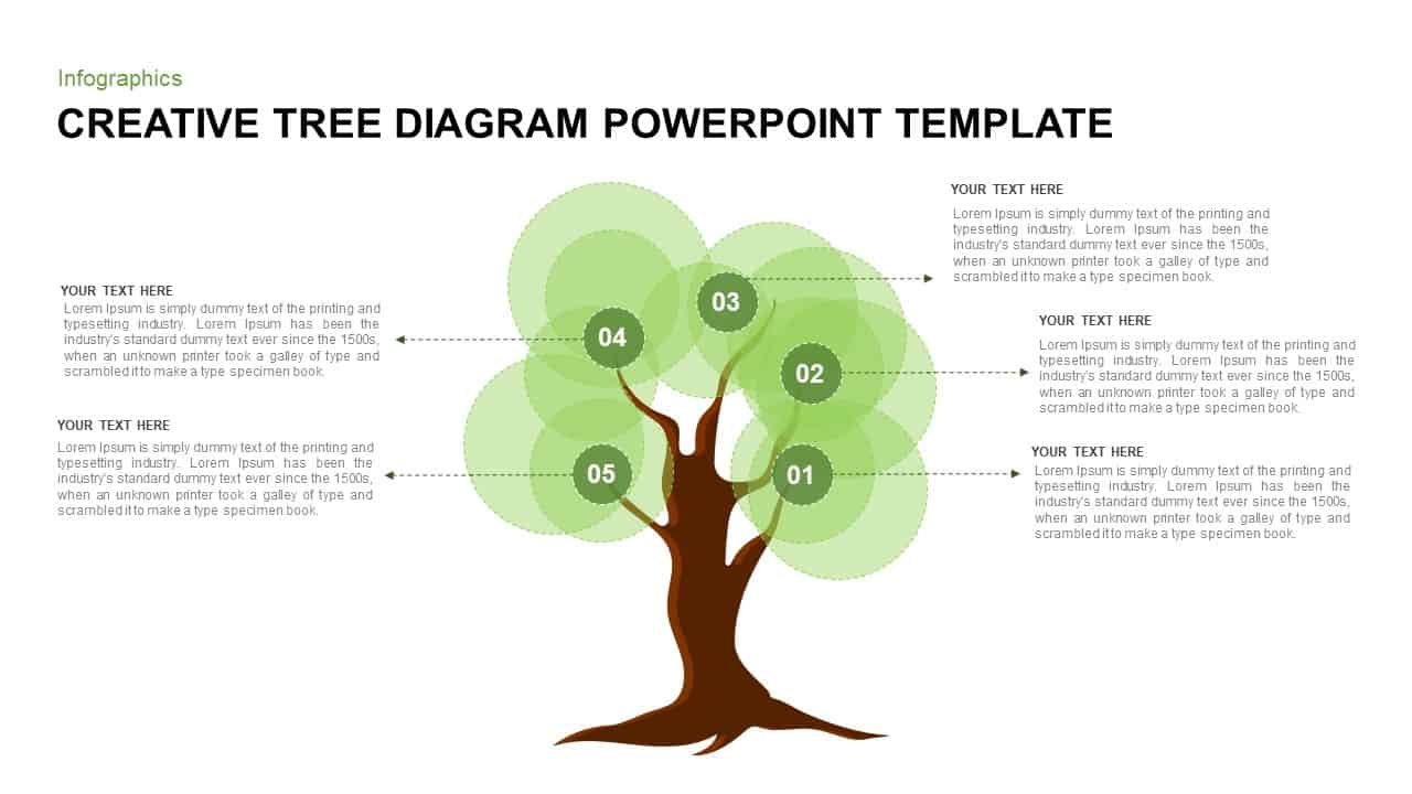 Creative Tree Diagram PowerPoint Template