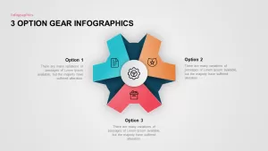 3 option gear PowerPoint template