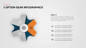 3 option gear infographic template