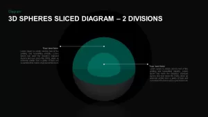 3D Sphere Sliced Diagram 2 Layers for PowerPoint