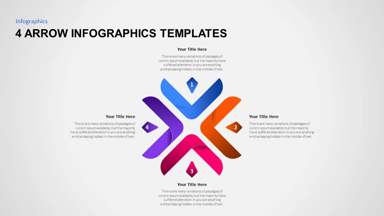 4 arrow infographic template