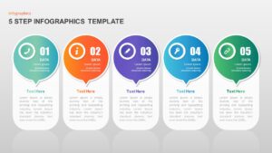 5 Steps Infographic PowerPoint Template Black