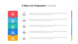 5 Steps List Infographic PowerPoint Template