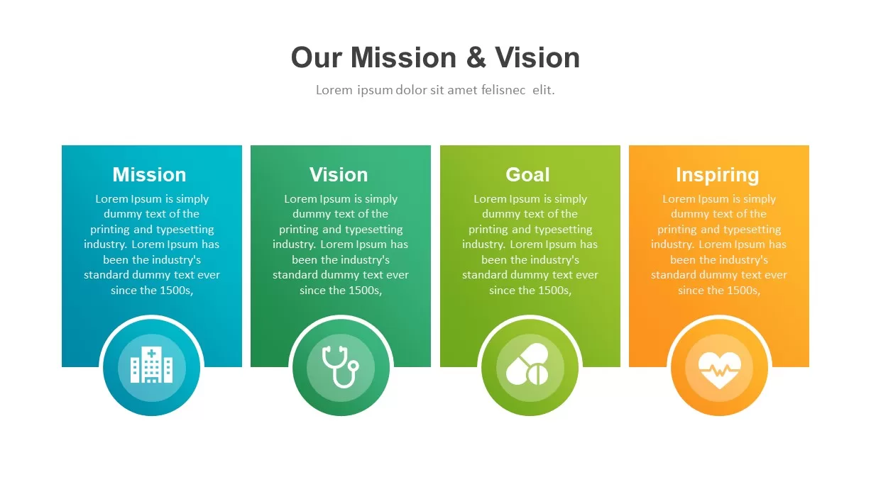 Healthcare Industry PowerPoint Template Mission Vision