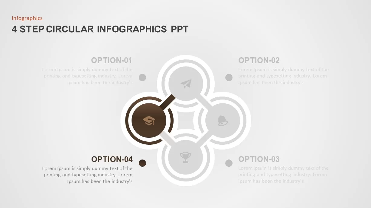 4 Step Circular Diagram Template