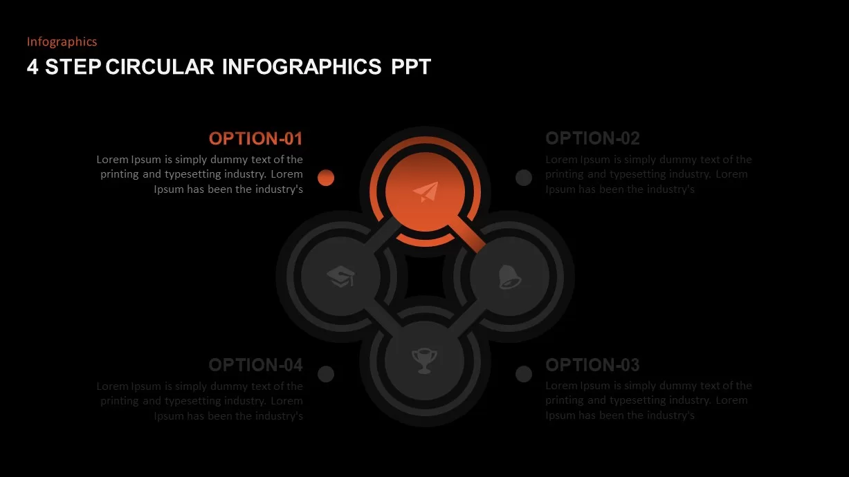 4 Step Circular Process PowerPoint