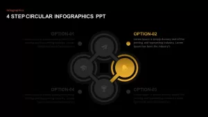 4 Step Circular Process PowerPoint Diagram