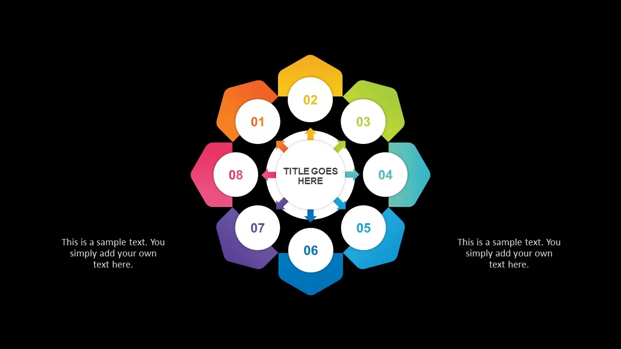 8-Item Central Idea PowerPoint Diagram