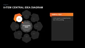 8-Item Central Idea PowerPoint Diagram