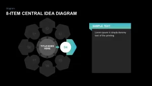 8-Item Central Idea PowerPoint Diagram