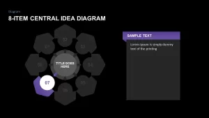 8-Item Central Idea PowerPoint Diagram