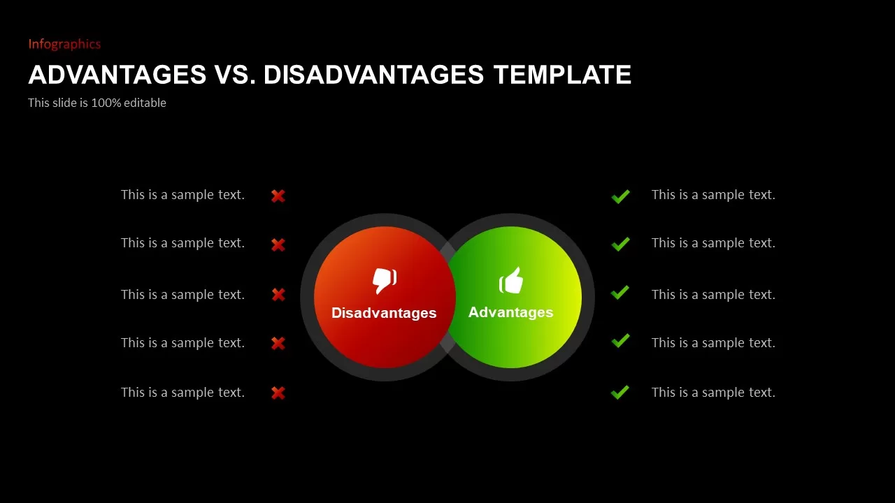 Advantages Disadvantages PowerPoint Slide