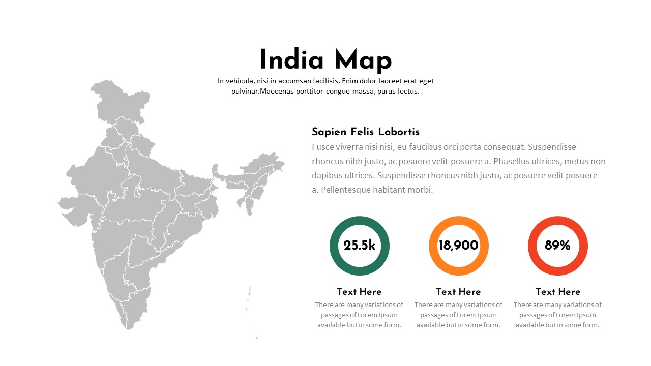 Charity PowerPoint Template India map