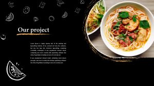 Free Food PowerPoint Template Our Project