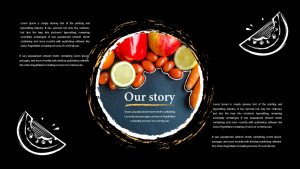 Free Food PowerPoint Template Our Story