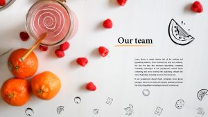 Free Food PowerPoint Template Our Team