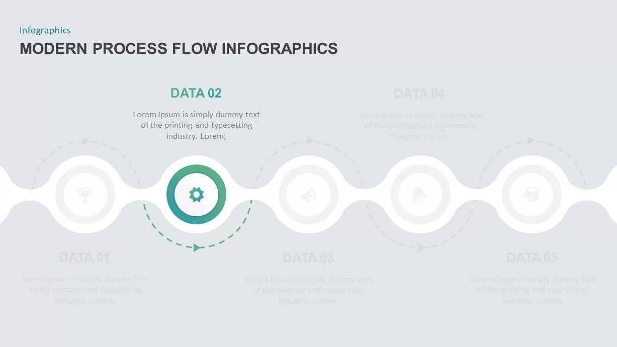 Modern process infographic diagram