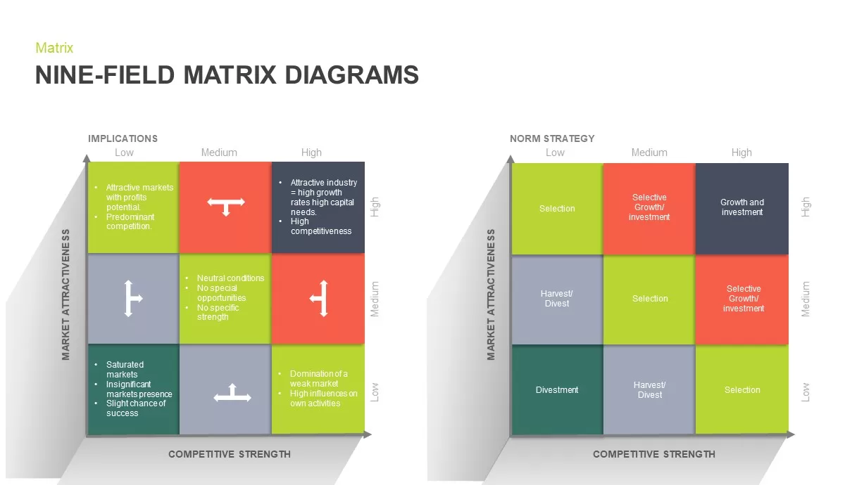 Nine Field Matrix PowerPoint Template