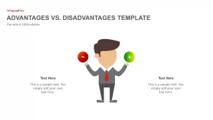 Advantages Disadvantages comparison PowerPoint template