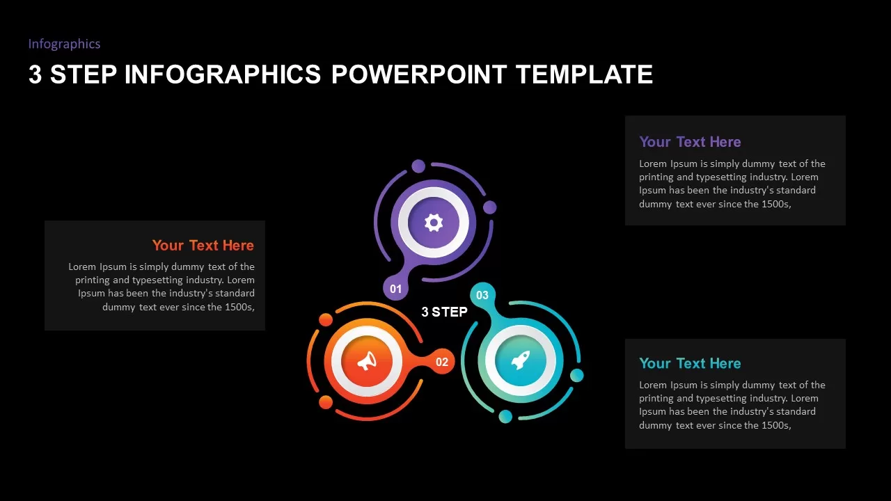 3 step infographic