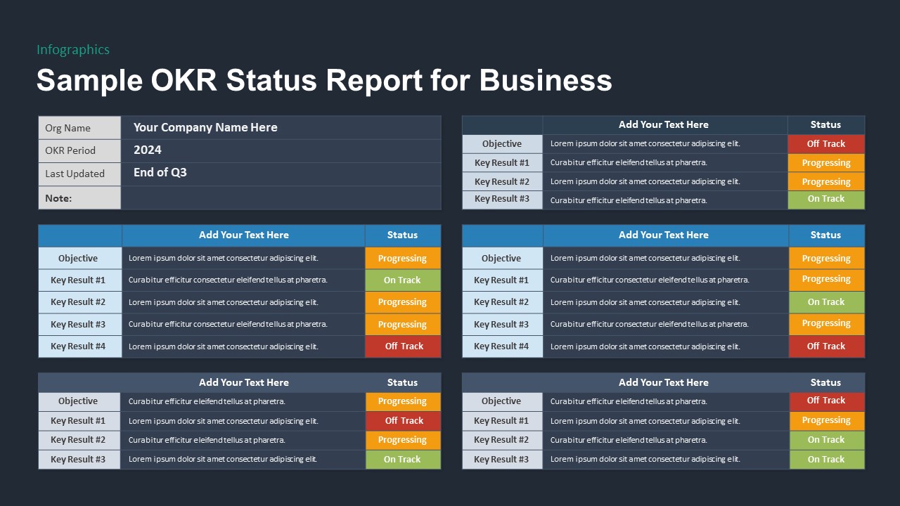 OKR PPT Template business report