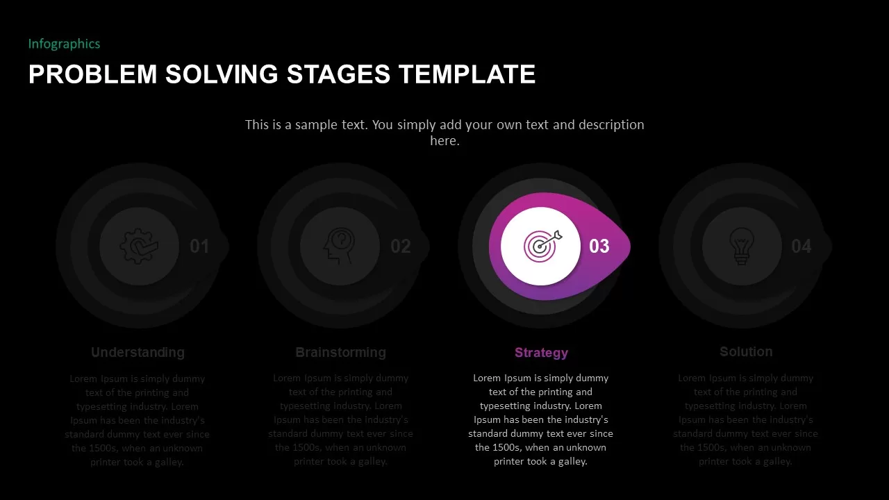 Problem solving PowerPoint template Timeline