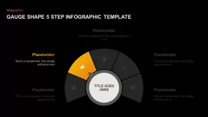 Gauge Shape 5 Step Infographic