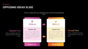 Opposing Ideas Slides Template dark