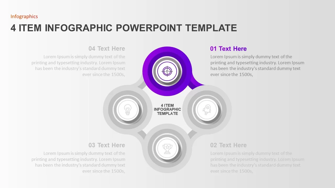 4 item infographic templates