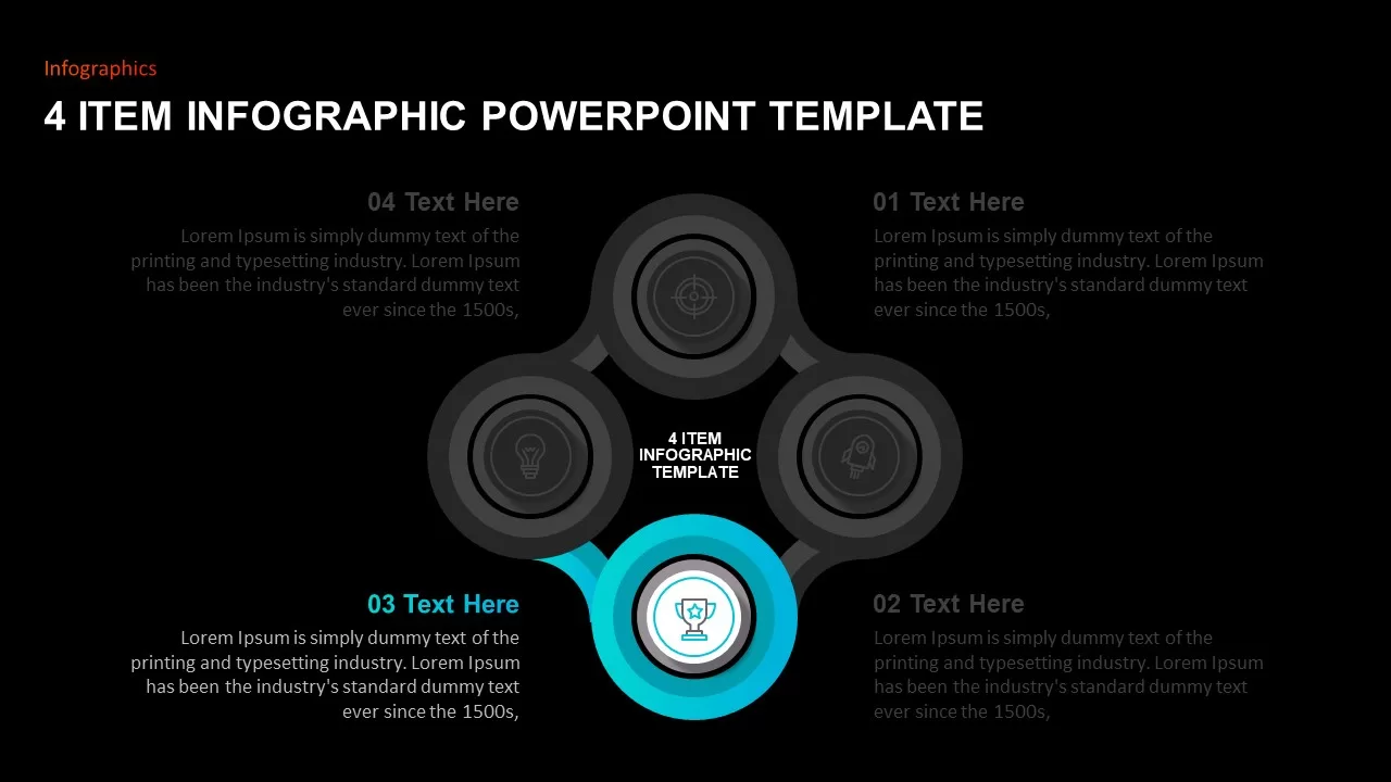 4 step infographic PowerPoint templa