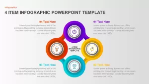 4 Item Process Infographic PPT Diagram