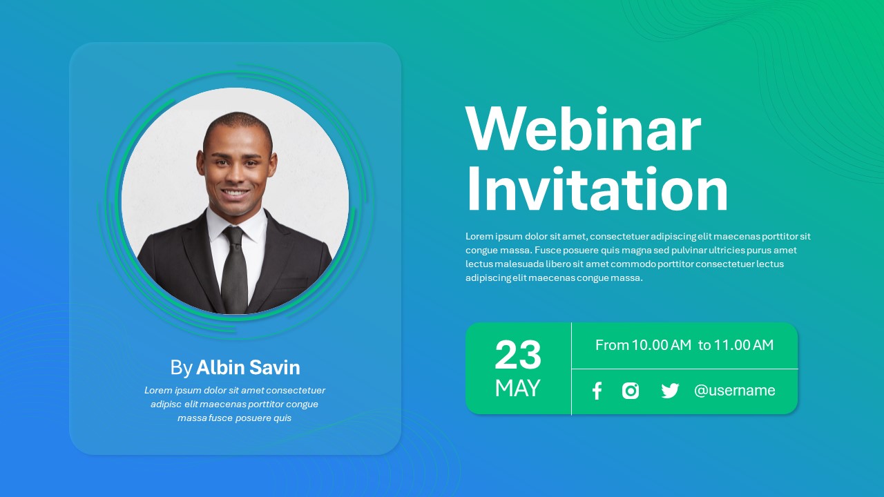 Webinar Invitation PowerPoint Presentation Template featured image