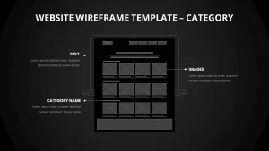 category website wireframe template