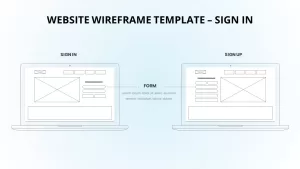 sign in website wireframe template