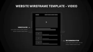 video website wireframe template