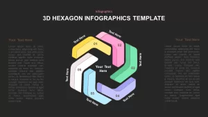 3d hexagon infographic slide