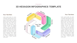 3d hexagon infographics template